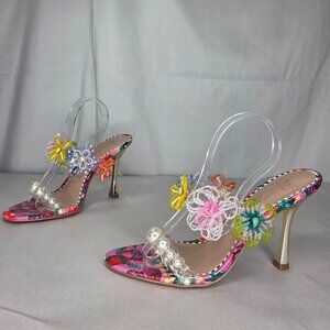 Betsey Johnson Women's Goldiee Floral Dress Sandals